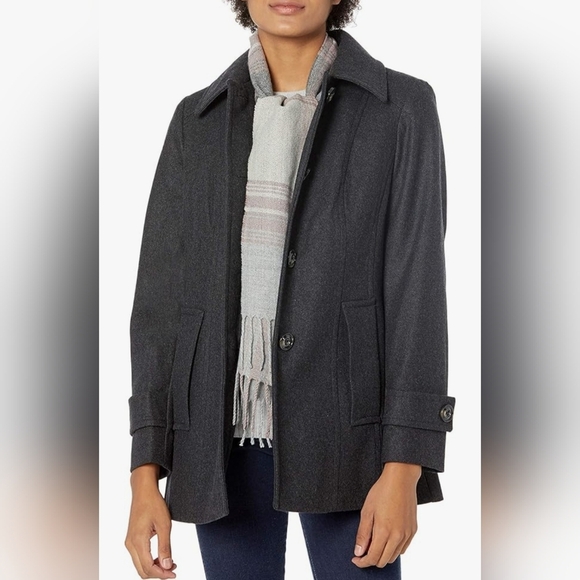 LONDON FOG SZ XL Women's Classic Gray Coat - Picture 3 of 12